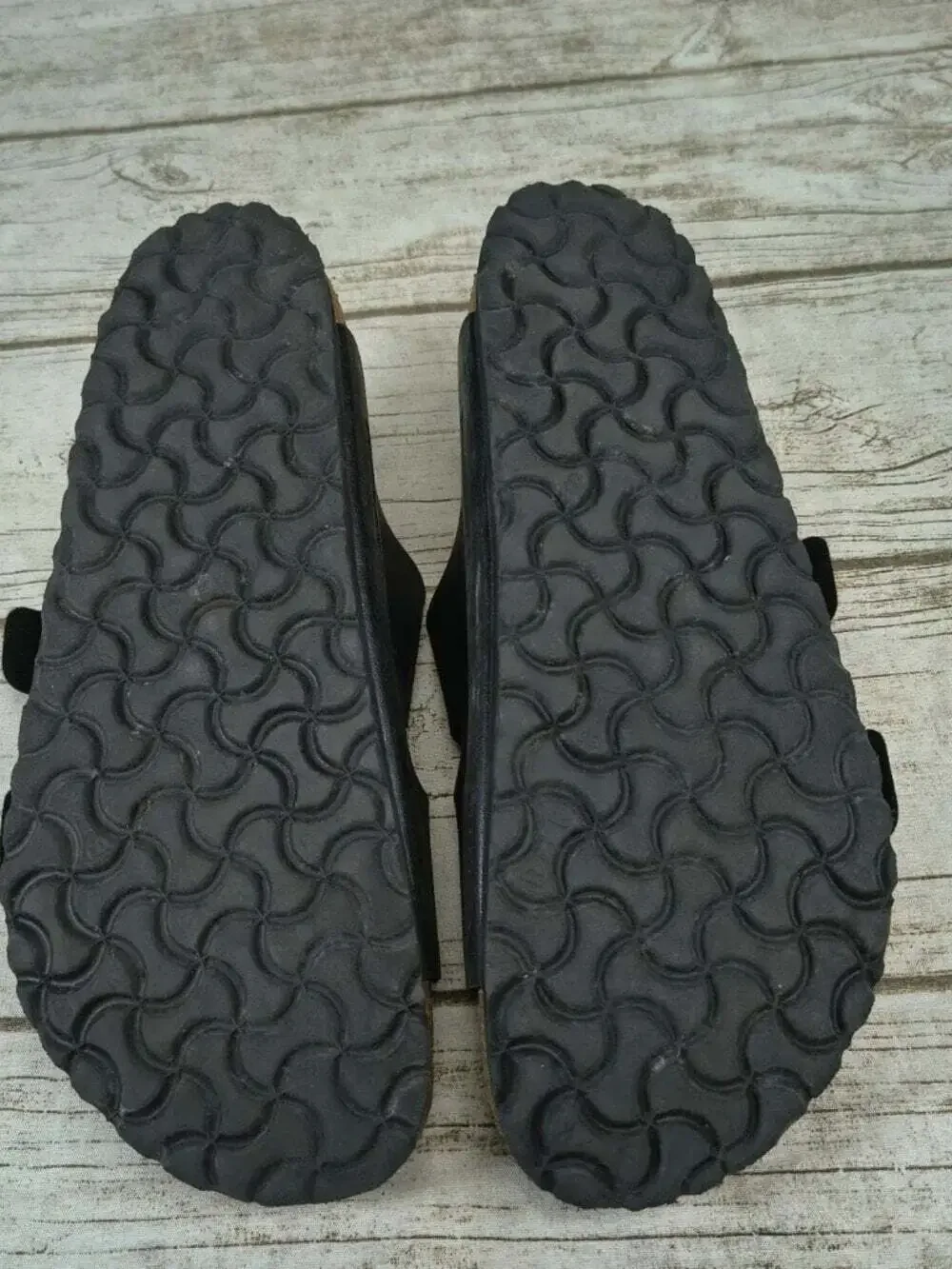 Birkenstock Arizona Black Birko-Flor Double Strap Sandals Shoes EU 40 L9 M7